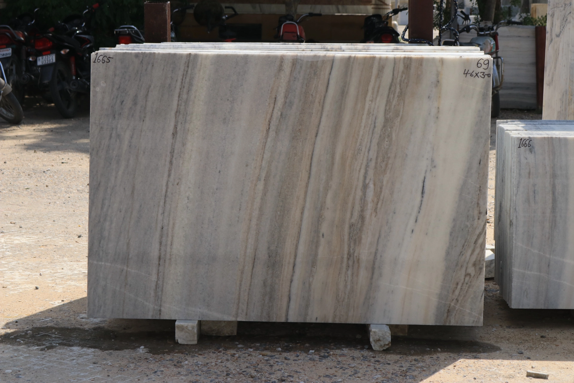 Indian Makrana Brown Marble Slab